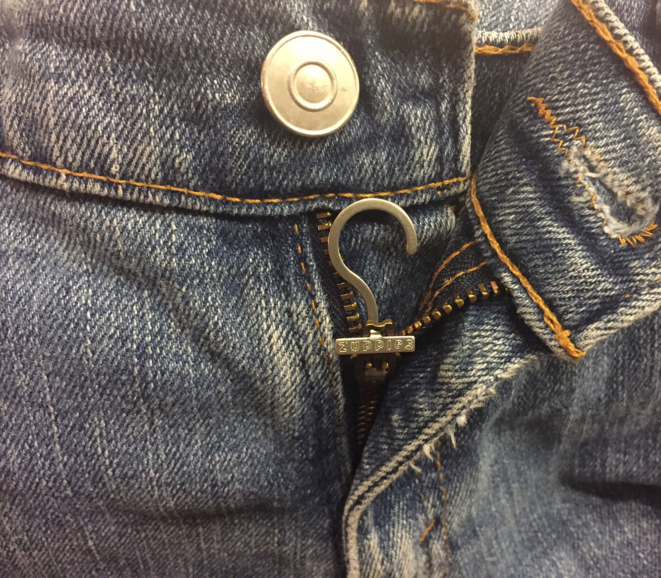  Zipper Holder Upper for Jeans - Clasp to Keep Pants Zipper up -  Hook for Jeans Zipper and Button - Keep Zipper up on Pants - Silver - FYOURH